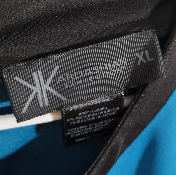 Kardashian Kollection Long Sleeve Beaded Bright Blue Bodycon Dress in XL - Picture 5 of 8